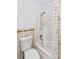 Clean bathroom with shower/tub combo and updated tile at 160 Pampas Ln, Mooresville, NC 28117