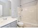 Clean bathroom with tub, toilet and vanity at 16220 Circlegreen Dr, Charlotte, NC 28273