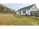 White house exterior with grey roof and fenced backyard at 16220 Circlegreen Dr, Charlotte, NC 28273