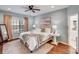 Main bedroom with king-size bed, hardwood floors and a view at 2003 Galty Ln, Charlotte, NC 28270