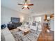 Bright living room featuring hardwood floors and comfortable seating at 2033 Roscommon Dr, Clover, SC 29710