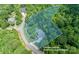 Aerial view showing property lines and surrounding landscape at 3196 Stonemill Path, Sherrills Ford, NC 28673