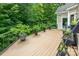 Deck with potted plants and scenic wooded backdrop at 3196 Stonemill Path, Sherrills Ford, NC 28673