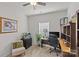 Home office with a large desk and built-in shelving at 4020 Harmony Hills Dr, Matthews, NC 28104