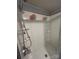 Clean shower stall with shelves and multiple shower heads at 4126 Oxford School Rd, Catawba, NC 28609