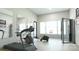 Home gym with various equipment and large windows at 4218 Sigmon Cove Ln # 6, Terrell, NC 28682