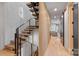 Contemporary staircase with wood and metal rails at 4218 Sigmon Cove Ln # 6, Terrell, NC 28682