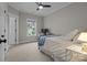 Bedroom with a full-size bed and built-in workspace at 423 Solomon St, Charlotte, NC 28216