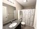 Full bathroom with granite countertop and shower/tub combo at 435 Battery Cir, Clover, SC 29710