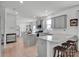 Modern kitchen with island, gray cabinets and granite countertops at 450 Caleb St, Monroe, NC 28110