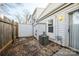 Small backyard with patio and AC unit at 7151 Stonington Ln, Charlotte, NC 28227