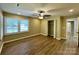 Bright bedroom with wood flooring and ample closet space at 808 Eastview St, Shelby, NC 28152