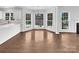 Bright dining area with hardwood floors and bay window at 918 Clover Park Dr, Clover, SC 29710