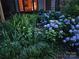 Landscaped garden with lush greenery and vibrant hydrangeas at 955 Brafford Dr, Concord, NC 28025