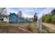 Home's backyard with chain link fence and gravel driveway at 3706 2Nd Nw Ave, Hickory, NC 28601