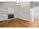 Living room with a built-in fireplace and hardwood floors at 69 Honeysuckle Woods, Clover, SC 29710