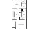 Upper floorplan with primary bedroom, hall bath, laundry, and walk-in closet at 2124 Electric Ln, Charlotte, NC 28205