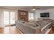 Spacious living room with fireplace and hardwood floors at 395 Paulownia Dr, China Grove, NC 28023