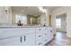 Modern double vanity with white cabinets and granite countertop at 4105 Parkwood School Rd # Lot 4, Monroe, NC 28112