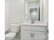 A modern bathroom with white vanity and sink at 10117 Mamillion Dr, Huntersville, NC 28078