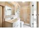 Clean bathroom with shower, vanity, and tile floor at 124 Piedmont St, Rock Hill, SC 29730