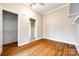 Hardwood floor bedroom with spacious closet and built-in shelves at 124 Piedmont St, Rock Hill, SC 29730