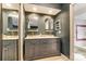 Elegant bathroom with a double vanity and modern fixtures at 1419 Jules Ct, Charlotte, NC 28226