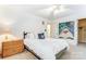 Charming bedroom with a queen-size bed and large artwork at 1419 Jules Ct, Charlotte, NC 28226