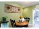 Cozy dining area with a round table and green walls at 1825 Bloomsbury Dr, Rock Hill, SC 29730