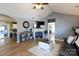 Cozy living room features fireplace, vaulted ceiling, and open floor plan at 1825 Bloomsbury Dr, Rock Hill, SC 29730