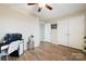 Bedroom with a desk, chair, and double door closet at 2012 Orby Ave, Indian Trail, NC 28079