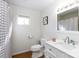 Simple bathroom with shower/tub combo and white vanity at 3988 Crestview Dr, Rock Hill, SC 29732