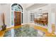 Elegant entryway with marble flooring and ornate door at 4120 St Timms Ct, Charlotte, NC 28226