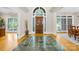 Two-story entry with marble floors, ornate door, and views to dining room at 4120 St Timms Ct, Charlotte, NC 28226