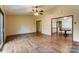 Spacious living area with hardwood floors and a view into the dining area at 4452 Huntington Dr, Gastonia, NC 28056