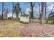 Small storage shed in backyard with wooden fence at 4452 Huntington Dr, Gastonia, NC 28056