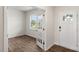 Home office with hardwood floors and French doors to the entryway at 4618 Harris Elliot Rd, Lincolnton, NC 28092