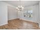 Bright dining room with hardwood floors and a chandelier at 545 Shallowford Dr, Rock Hill, SC 29732