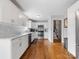 Modern kitchen features white cabinets, subway tile, and stainless steel appliances at 1116 Circlewood Dr, Charlotte, NC 28211