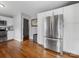 Kitchen with stainless steel refrigerator and plenty of cabinet space at 1116 Circlewood Dr, Charlotte, NC 28211