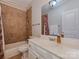 Bathroom with shower/tub combo and white vanity at 11756 Easthampton Cir, Charlotte, NC 28277