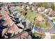 Aerial view showing home's location in a community with nearby amenities at 19411 Greentree Way, Cornelius, NC 28031
