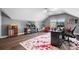 Spacious office with a large desk and home theater at 19411 Greentree Way, Cornelius, NC 28031