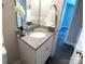 Modern bathroom with granite vanity and a walk-in shower at 212 Old Centergrove Rd # 111, Kannapolis, NC 28083