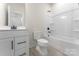Full bathroom with white vanity, tub, and shower combination at 3036 Arbor Ash St # 1022B, Charlotte, NC 28208