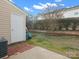 Private backyard with storage shed and patio area at 3100 Windsor Trace Dr, Fort Mill, SC 29707