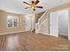 Living room featuring hardwood floors and ceiling fan at 3102 Windsor Trace Dr, Fort Mill, SC 29707