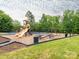 Community playground with slides, swings, picnic tables and benches provides outdoor fun at 3850 Hounslow Ln, Harrisburg, NC 28075