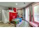 bedroom with bunk bed and colorful decor at 4129 Carnoustie Ln, Charlotte, NC 28210