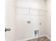 Laundry room with shelving and space for washer and dryer at 4622 Harris Elliot Rd, Lincolnton, NC 28092